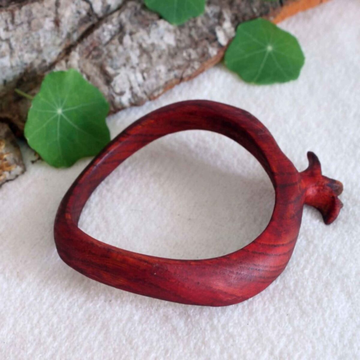 Price and Buy Wooden Hair Stick Hand Carved with Pomegranate Design - Image 4