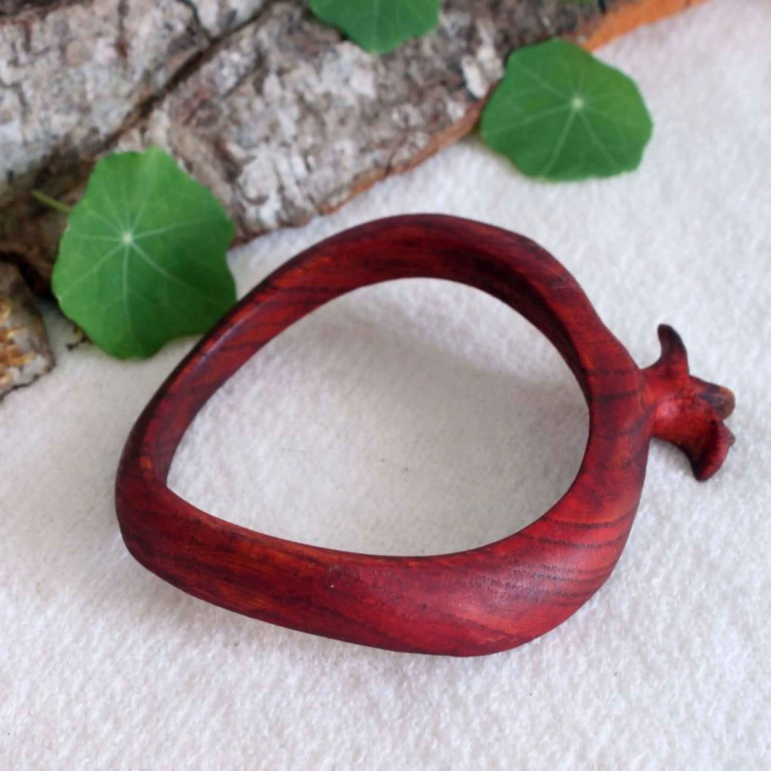Price and Buy Wooden Hair Stick Hand Carved with Pomegranate Design - Image 4