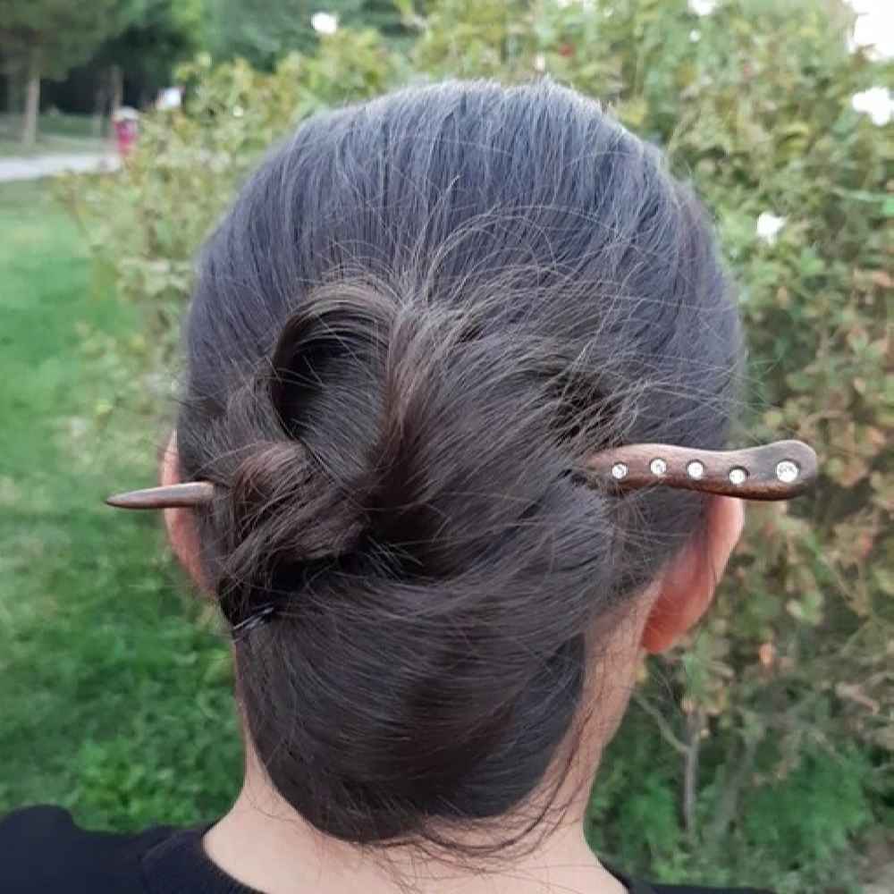 Price and Buy Wooden Hair Stick Handcrafted Curved Suitable for Long Hair - Image 3