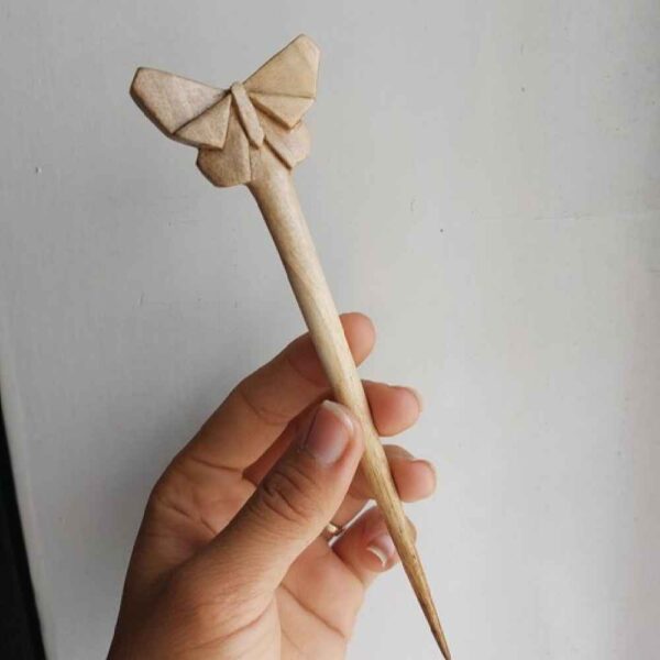 Price and Buy Wooden Hair Stick Handcrafted Matter Butterfly Design Large Size_68fe41455ba14.jpeg Price and Buy Wooden Hair Stick Handcrafted Matter Butterfly Design Large Size