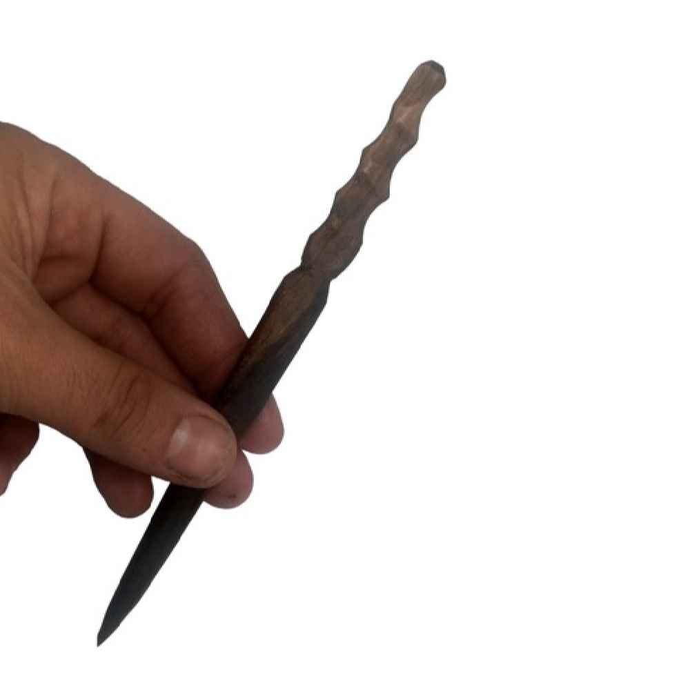Price and Buy Wooden Hair Stick Handcrafted Matter Curved Design for Women - Image 3