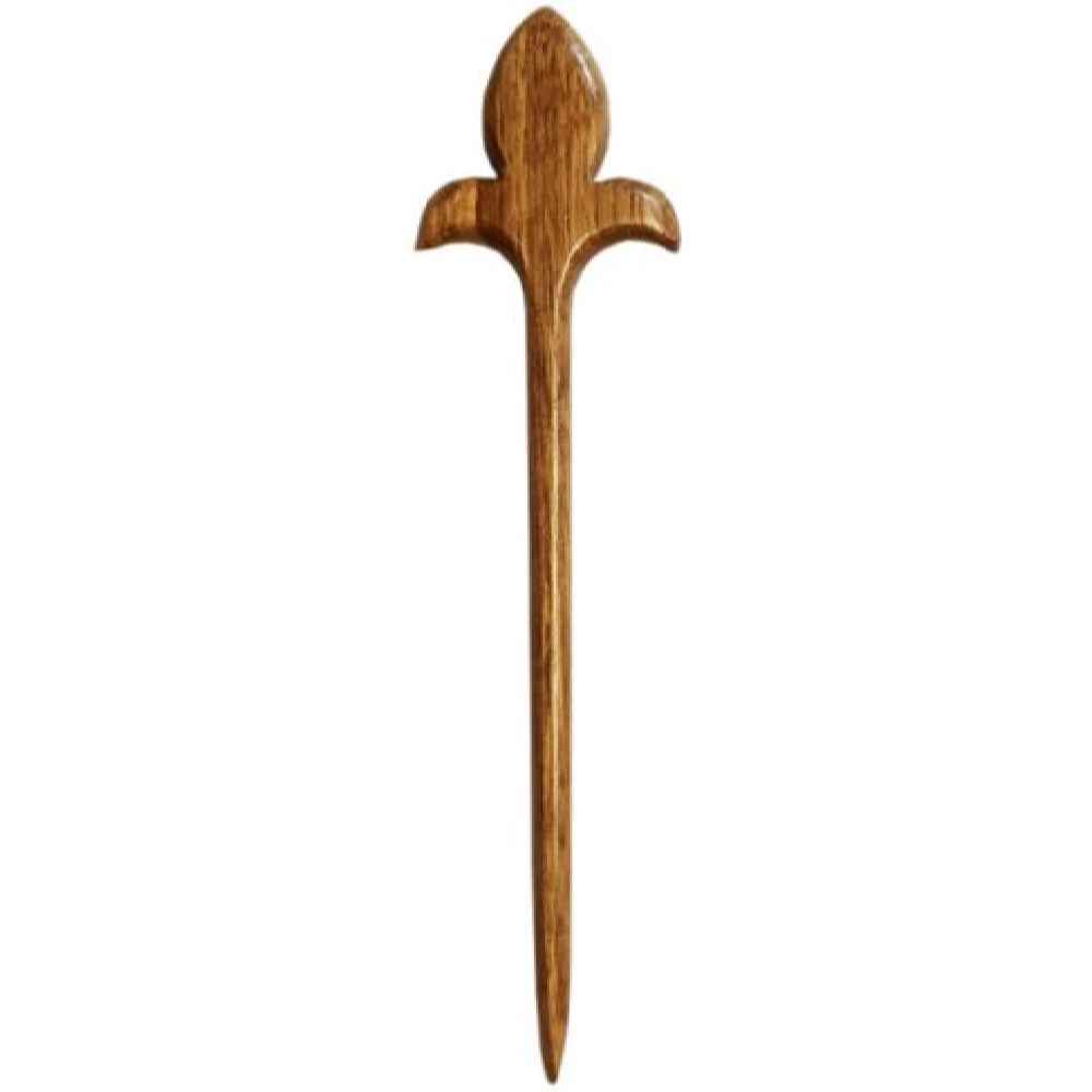 Price and Buy Wooden Hair Stick Handcrafted Matter Flower Design Large Size