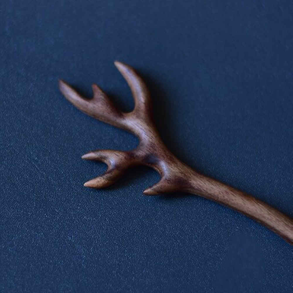 Price and Buy Wooden Hair Stick Handcrafted Matter Horn Design Large Size - Image 3