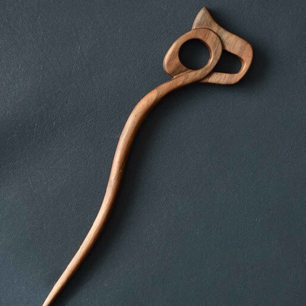 Price and Buy Wooden Hair Stick Handcrafted Matter Persian Letter H Design - Image 3