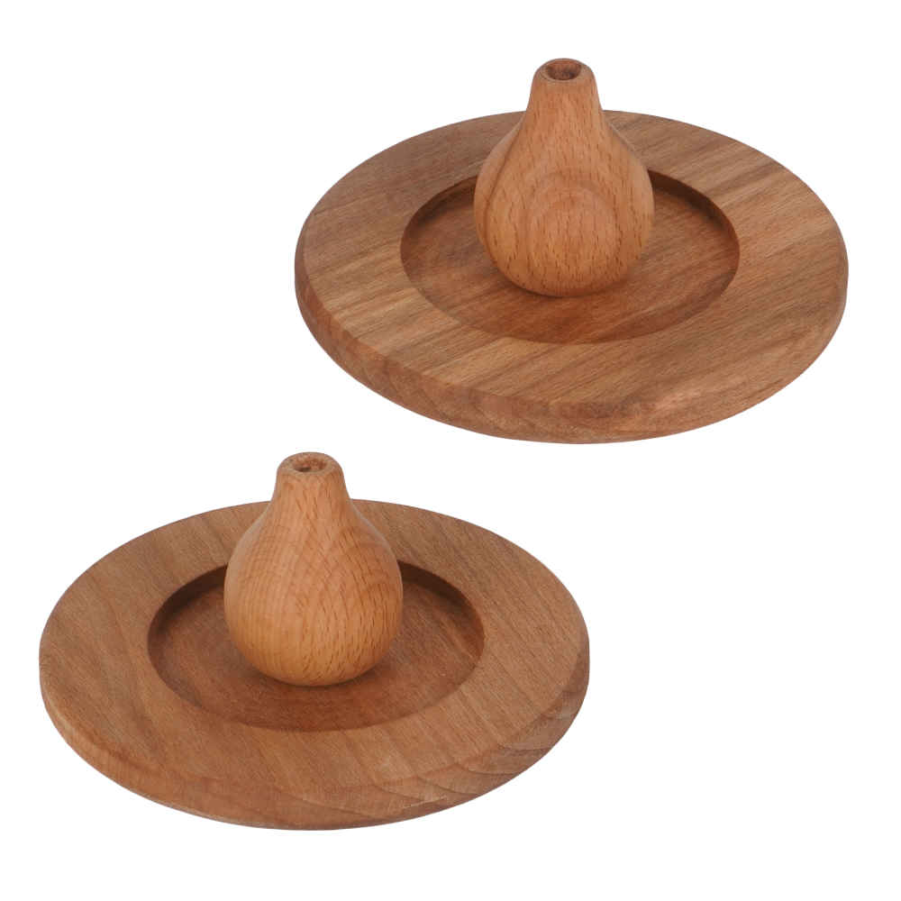 Price and Buy Wooden Incense Holder – Round Model Laleh (Set of 2)
