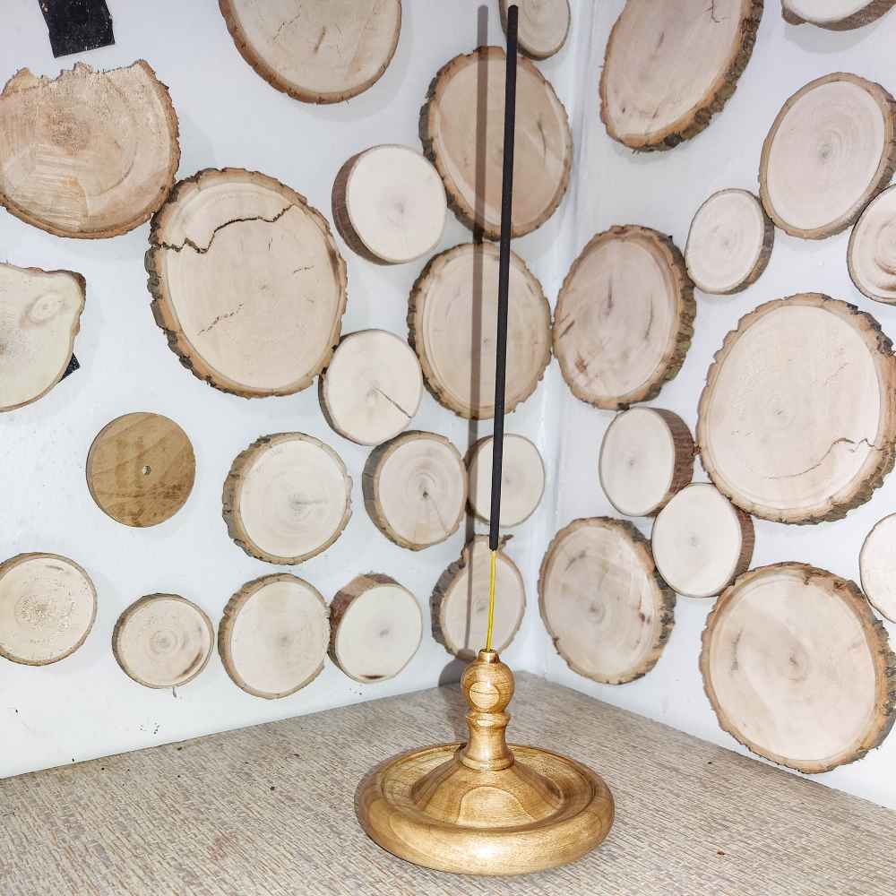 Price and Buy Wooden Incense Holder – Round Model Sima (Set of 2) - Image 3