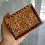 Price and Buy Wooden Jewelry Box with Carving – Perfect for Organizing Necklaces, Rings & Earrings