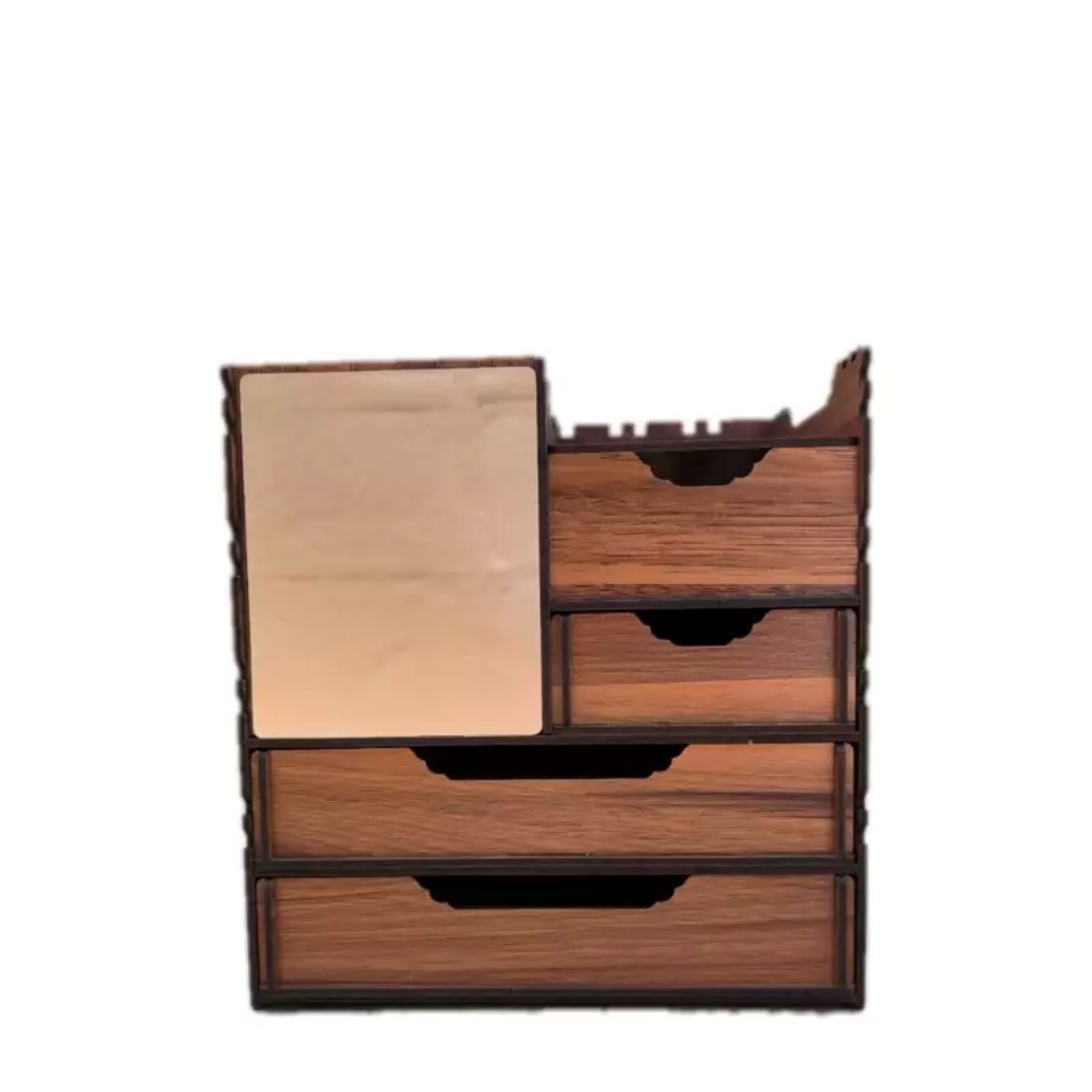 Price and Buy Wooden Makeup and Stationery Stand. Features 4 drawers (one hidden drawer)