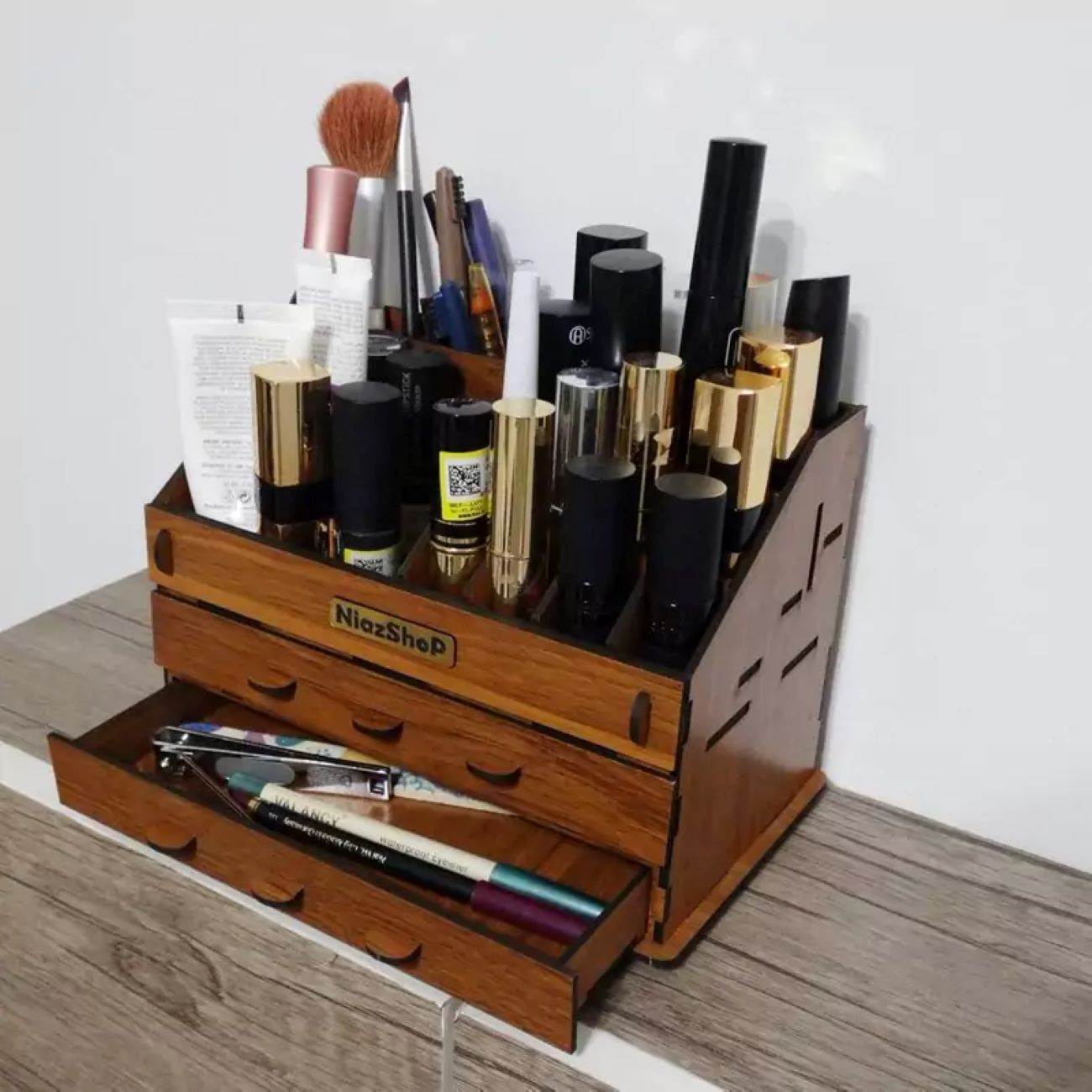 Price and Buy Wooden Makeup and Stationery Stand – Unique & Functional - Image 5
