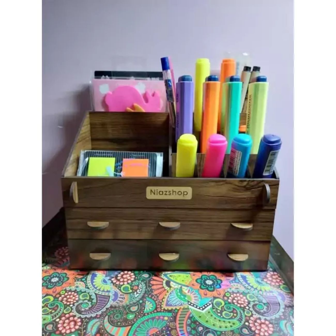 Price and Buy Wooden Makeup and Stationery Stand – Unique & Functional - Image 6