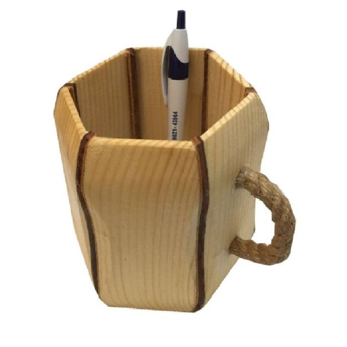 Price and Buy Wooden Makeup Cup Brush Holder Aristic Handcrafted - Image 3