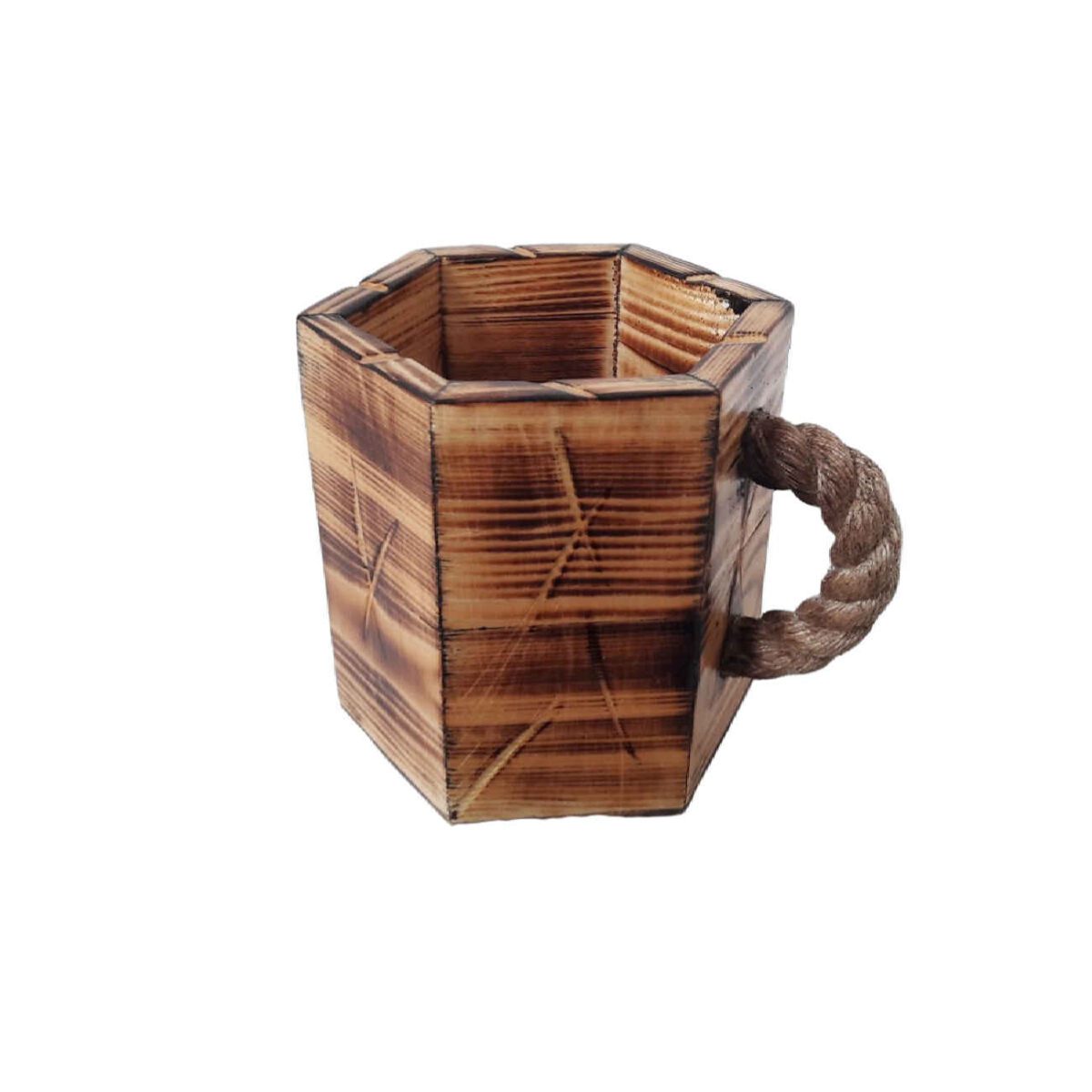 Price and Buy Wooden Makeup Cup Brush Holder Handcrafted Aristic Style