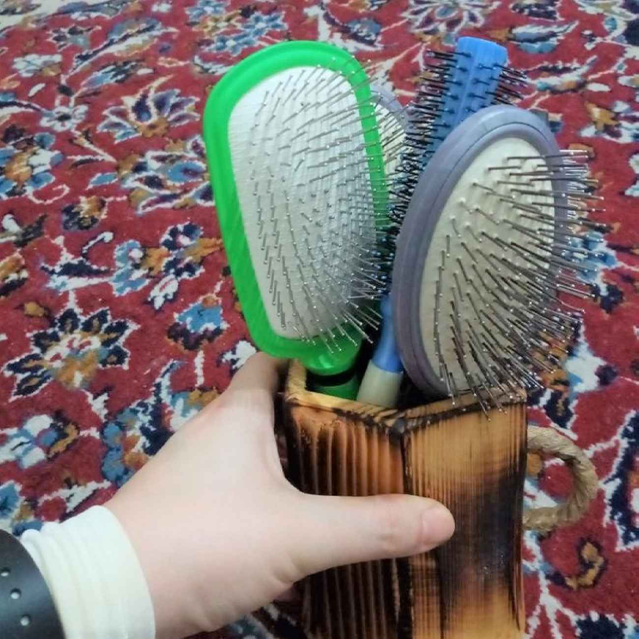 Price and Buy Wooden Makeup Cup Brush Holder Natural Wood Handcrafted - Image 3