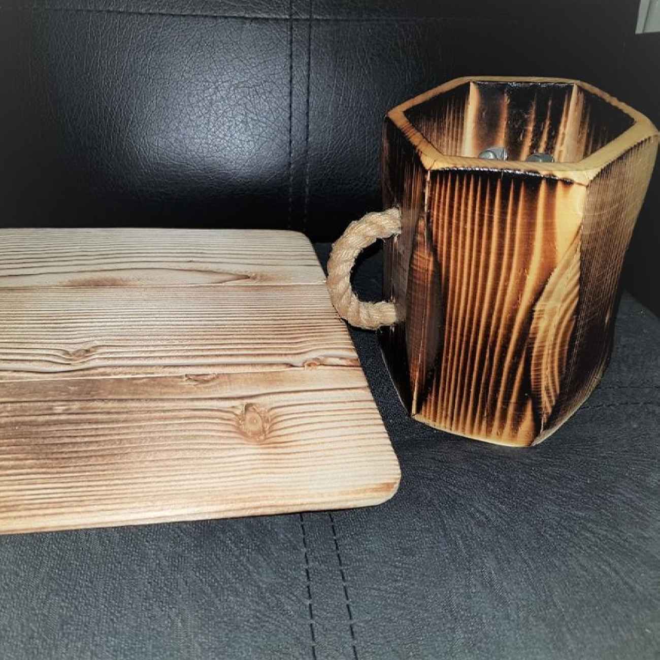 Price and Buy Wooden Makeup Cup Brush Holder Natural Wood Handcrafted - Image 7