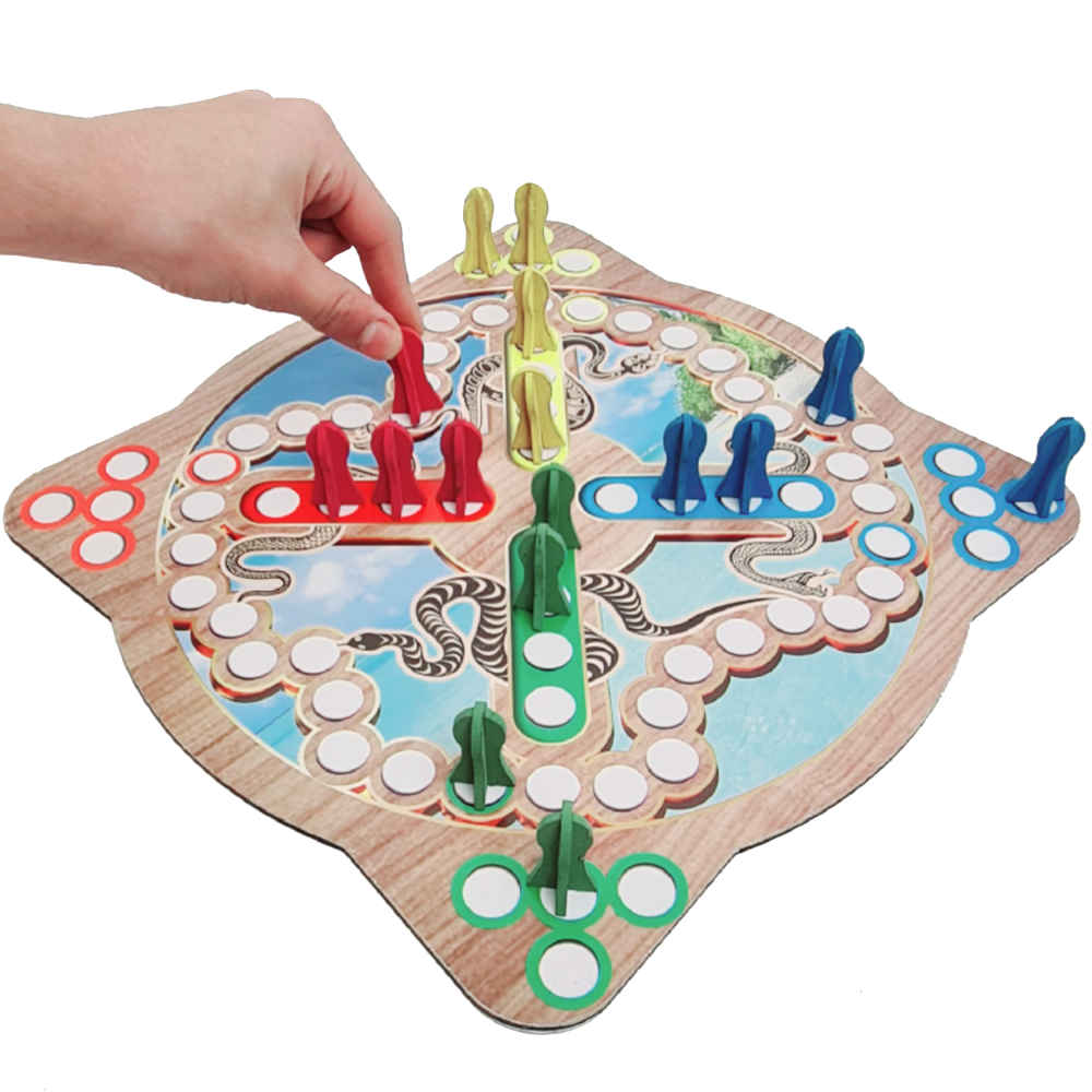 Price and Buy Wooden Mensch ärgere Dich nicht (Ludo) & Snakes & Ladders Game Set - Image 3