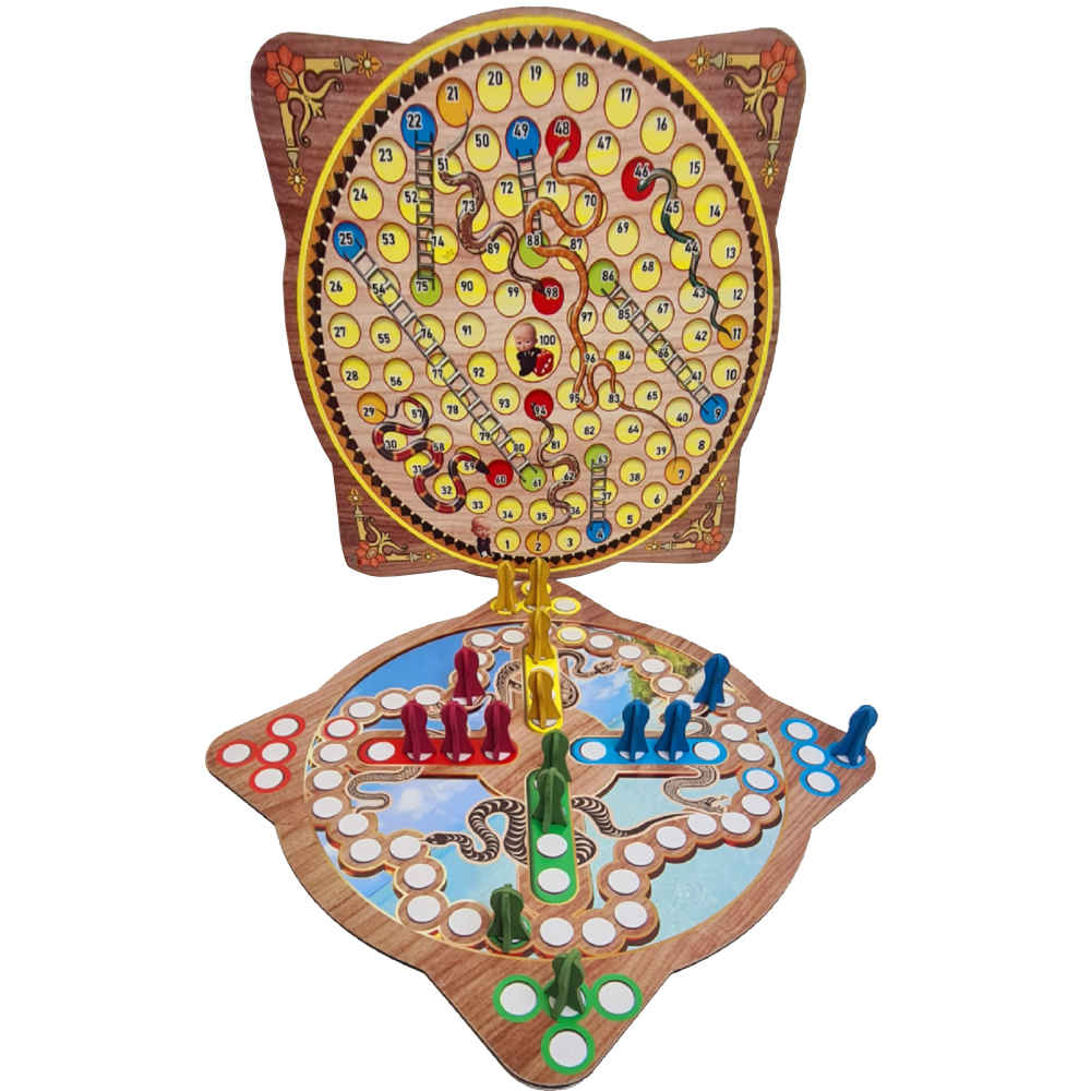 Price and Buy Wooden Mensch ärgere Dich nicht (Ludo) & Snakes & Ladders Game Set - Image 5