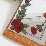 Price and Buy Wooden Mirror Key Hanger with Hand-Painted Red Flowers – Functional Wall Art - Image 3