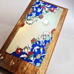 Price and Buy Wooden Mirror Key Holder with Persian Motif – Traditional Handmade Wall Organizer - Image 3