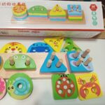 Price and Buy Wooden Montessori 5-Column Shape Sorting Puzzle – Enhance Fine Motor Skills