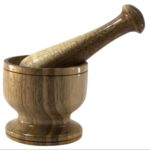 Price and Buy Wooden Mortar & Pestle Set for Herbs and Spices Model Gilda