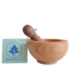 Price and Buy Wooden Mortar & Pestle Set for Herbs and Spices Model Tina