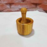 Price and Buy Wooden Mortar & Pestle Set Grinder Suitable for Saffron