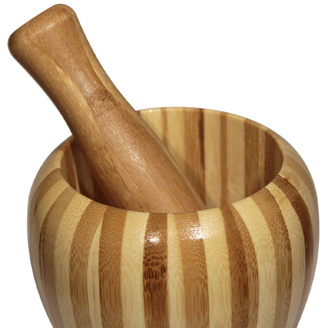Price and Buy Wooden Mortar & Pestle Set Handcrafted Rustic Style - Image 3