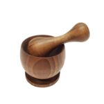 Price and Buy Wooden Mortar & Pestle Set Herb & Spice Grinder Model Lotape