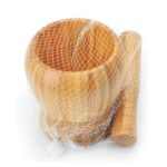 Price and Buy Wooden Mortar & Pestle Set in Natural Bamboo Wood - Image 4