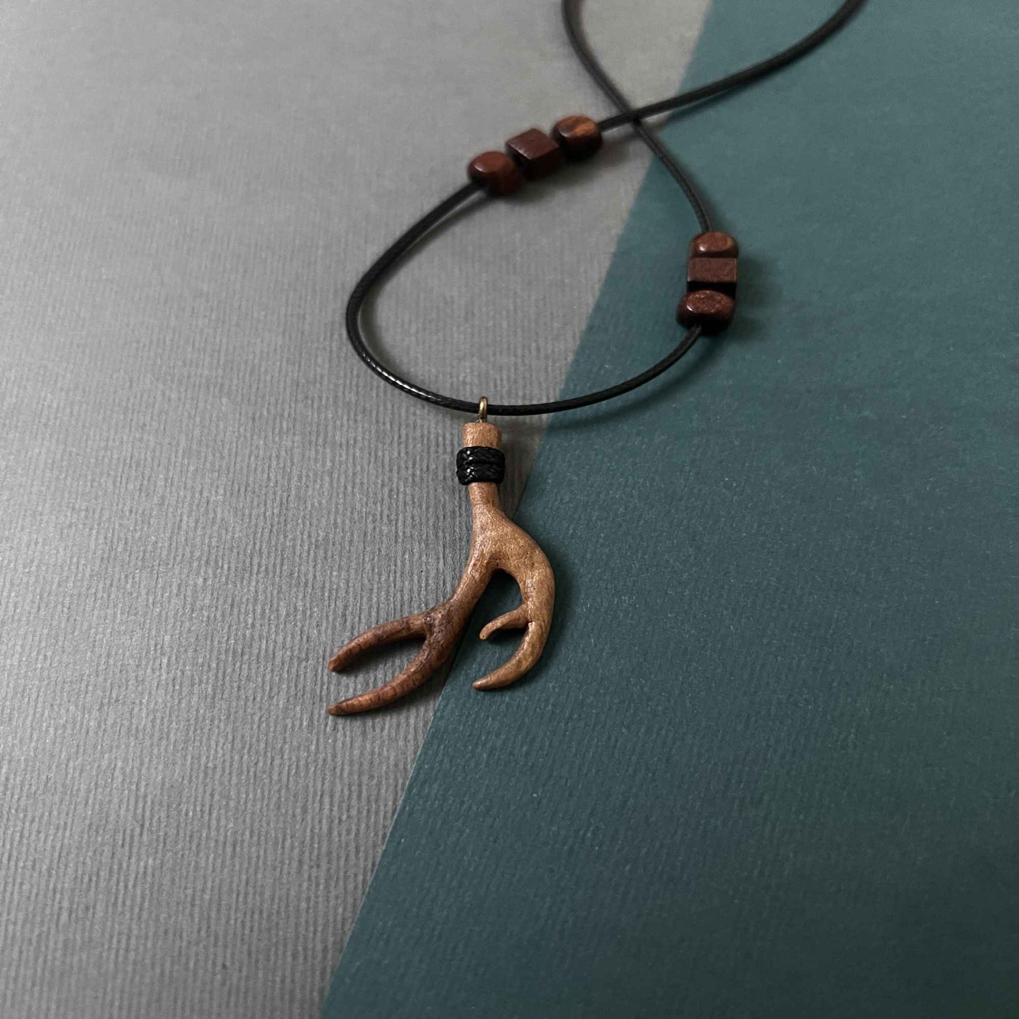 Price and Buy Wooden Necklace Handcrafted Model Deer Antlers - Image 4