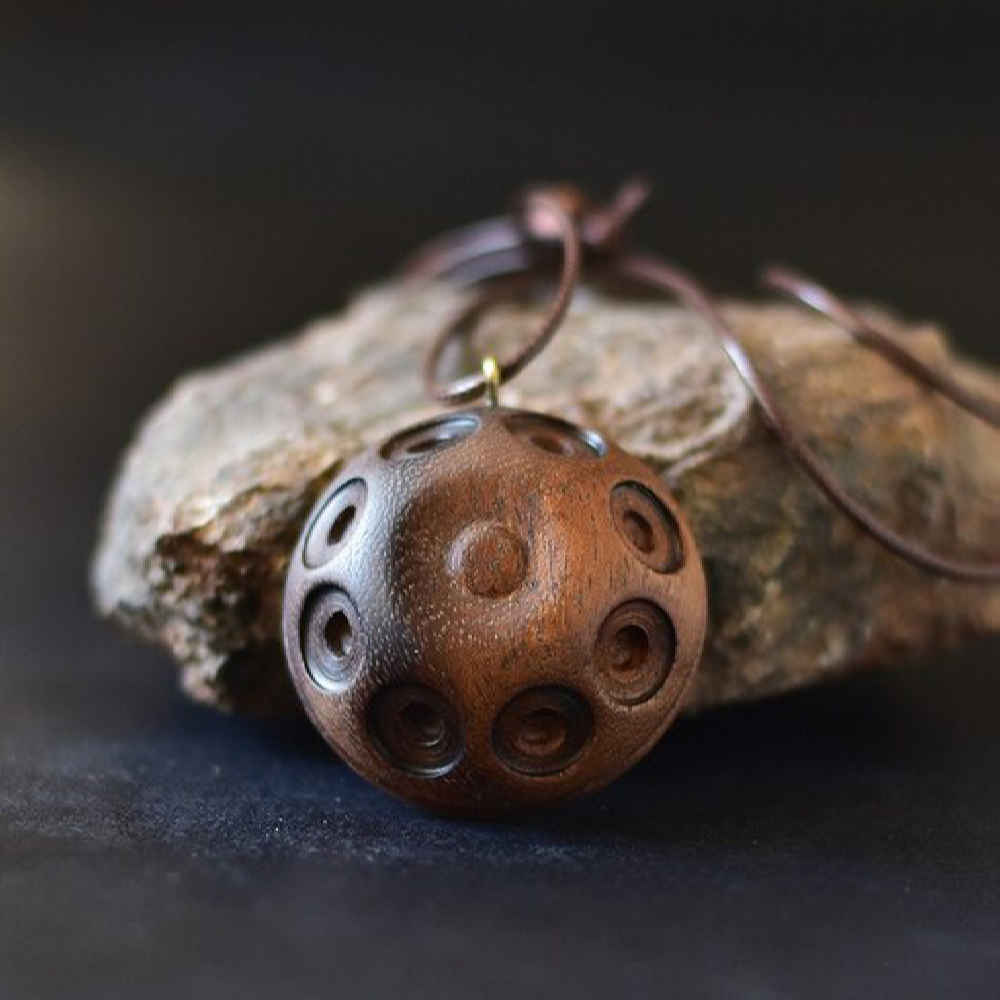 Price and Buy Wooden Necklace Handcrafted with Artistic Style Hang Drum