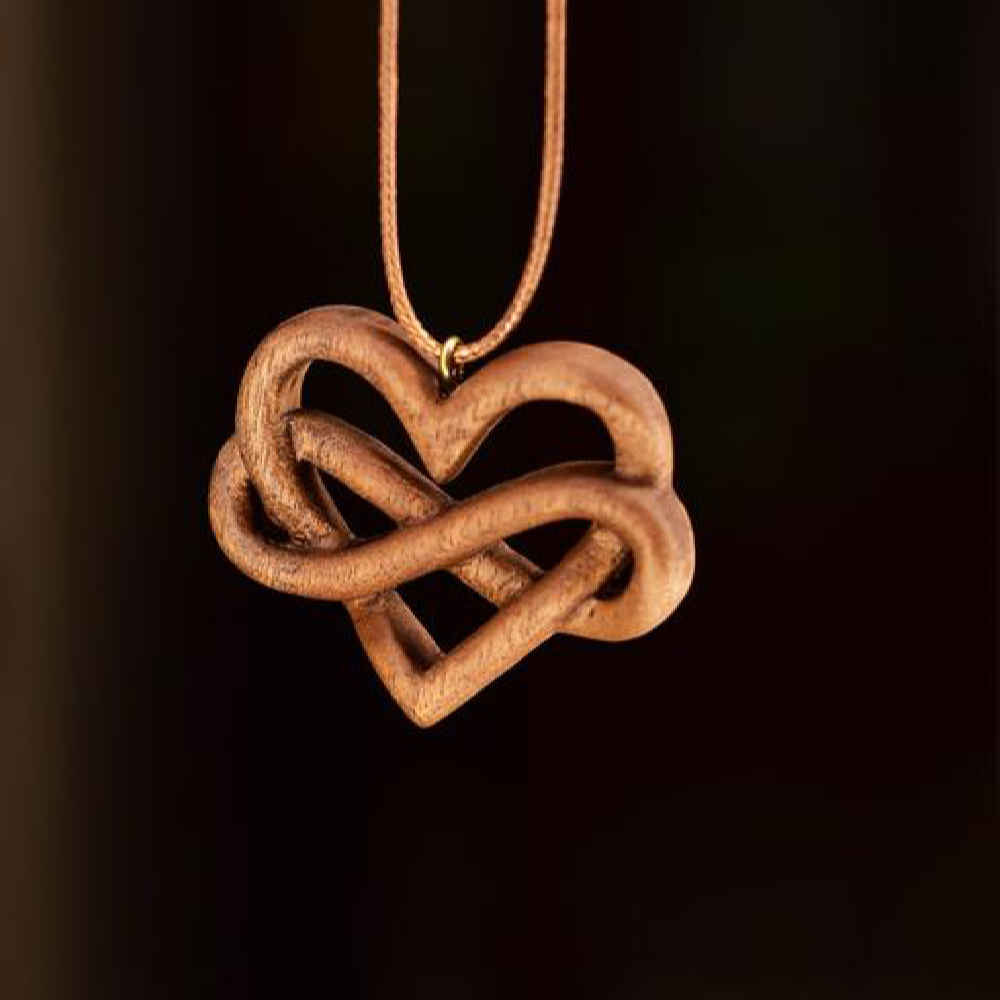 Price and Buy Wooden Necklace Handcrafted with Artistic Style Heart - Image 3