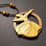 Price and Buy Wooden Necklace with Whirling Dervish Design and Leather Cord - Image 3