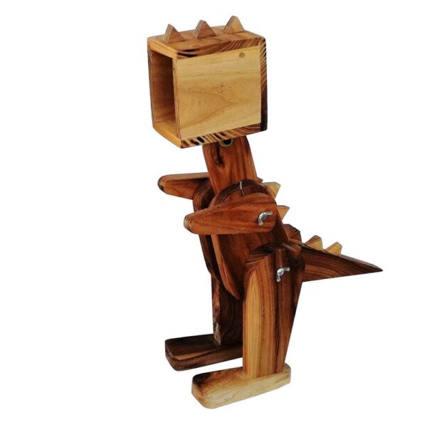 Price and Buy Wooden Novelty Desk Lamp Handcrafted and Adjustable Dinosaur Figurine