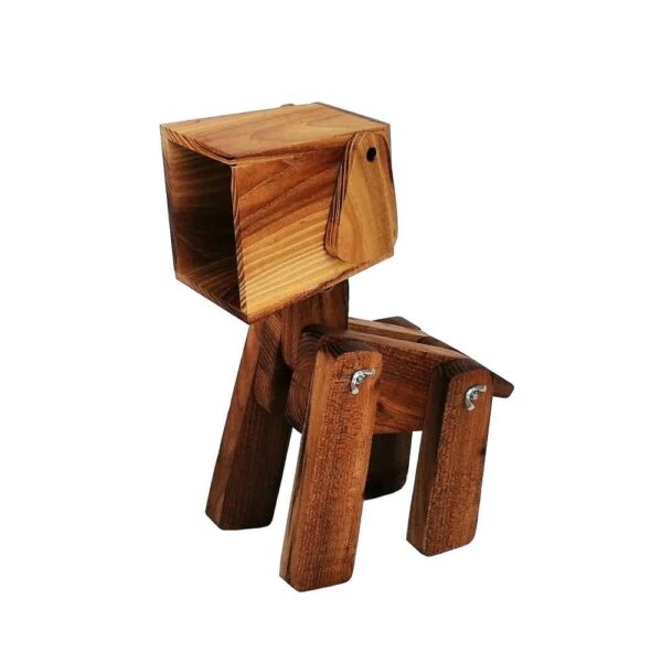 Price and Buy Wooden Novelty Desk Lamp Handcrafted and Adjustable Dog Figurine