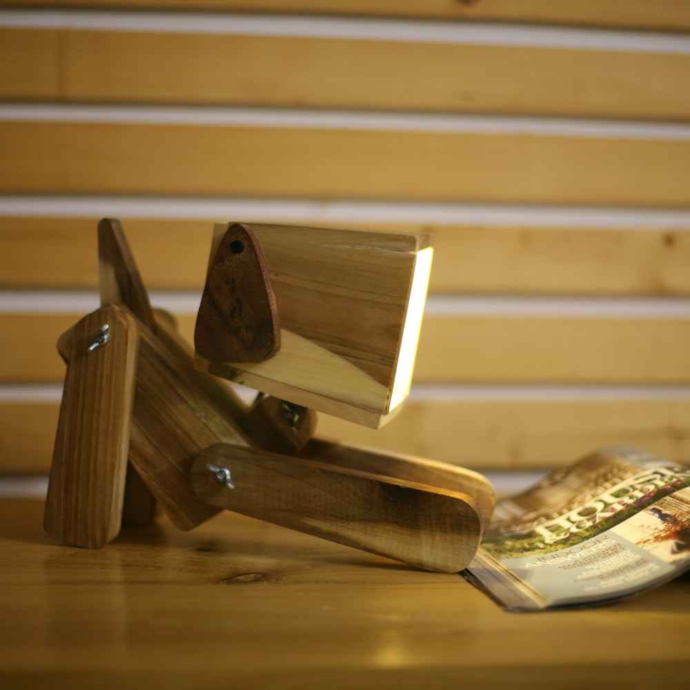 Price and Buy Wooden Novelty Desk Lamp Handcrafted and Adjustable Dog Figurine - Image 4