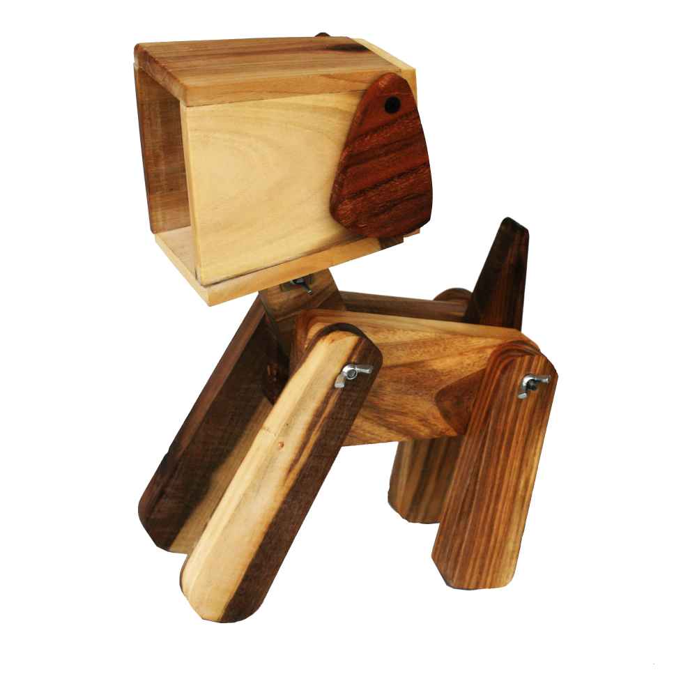 Price and Buy Wooden Novelty Desk Lamp Handcrafted and Adjustable Dog Figurine - Image 5