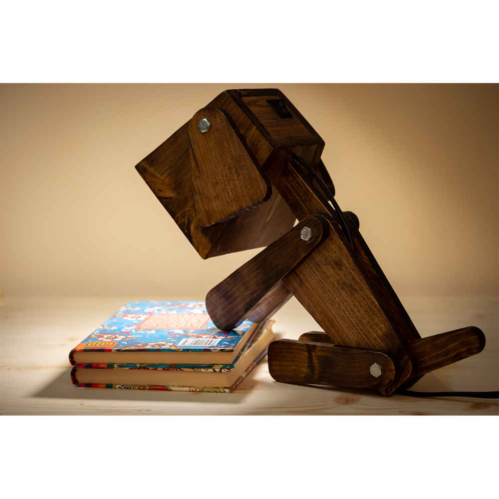Price and Buy Wooden Novelty Desk Lamp Handcrafted and Adjustable Puppy Figurine - Image 4