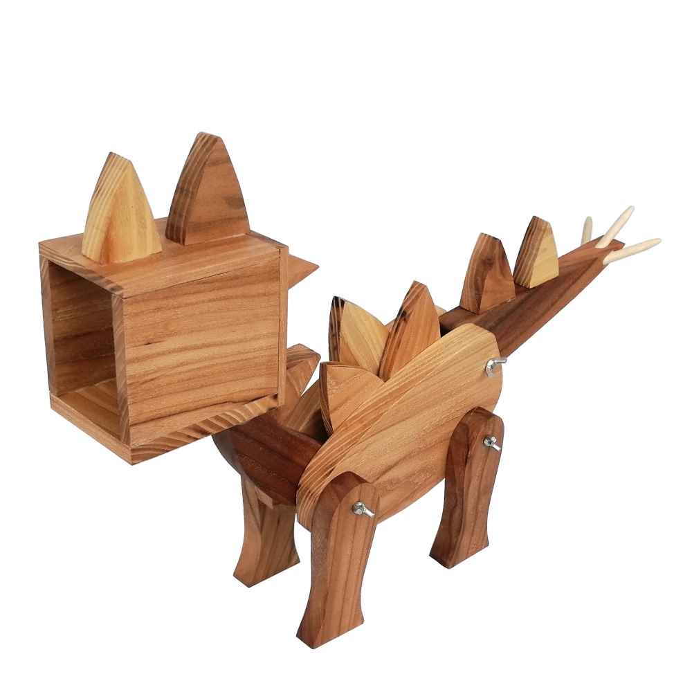 Price and Buy Wooden Novelty Desk Lamp Handcrafted and Adjustable Stego Figurine - Image 4