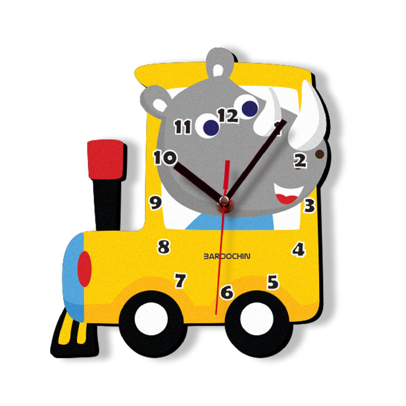 Price and Buy Wooden Nursery Wall Clock for Children’s Room with Animal Train Design - Image 4