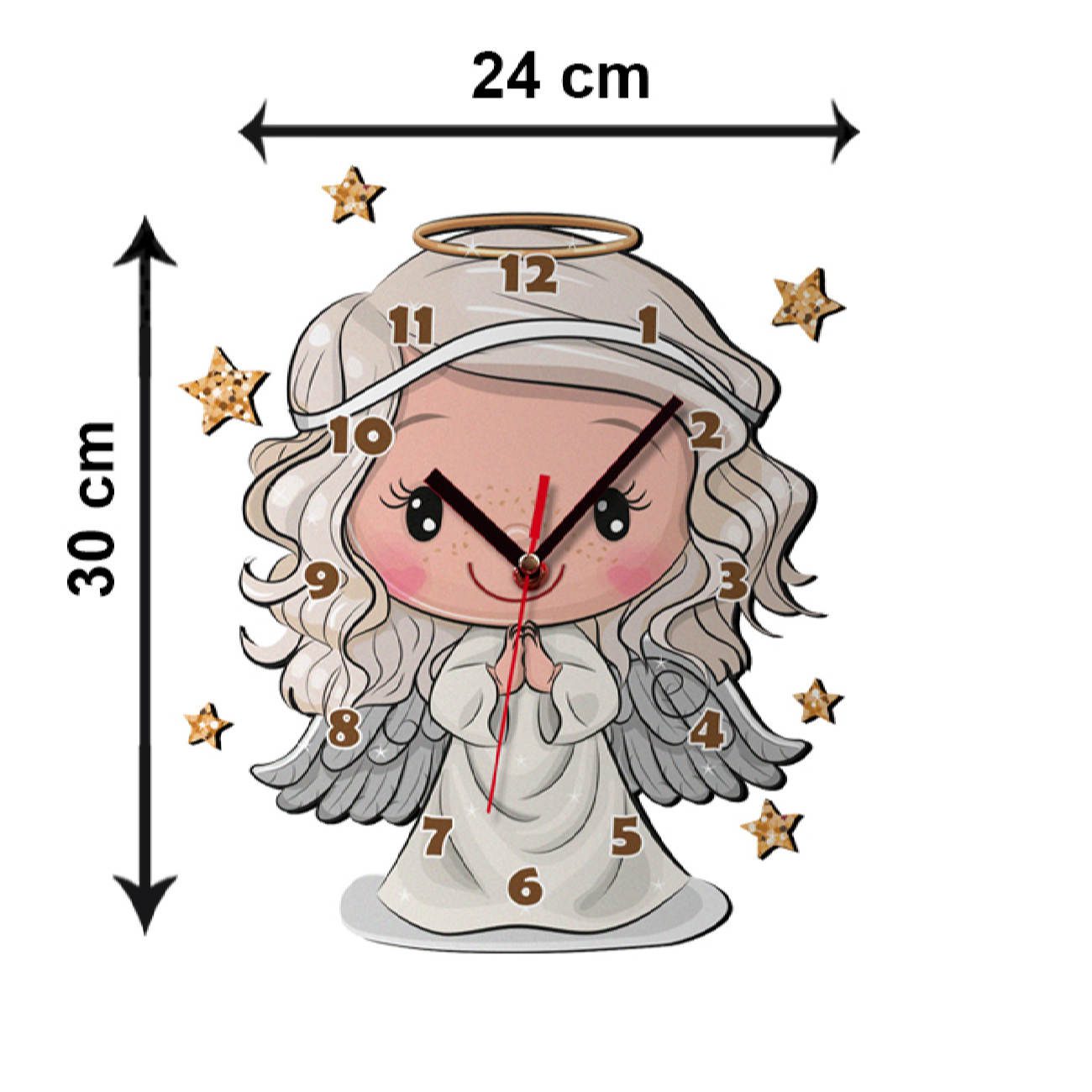 Price and Buy Wooden Nursery Wall Clock for Children’s Room with Little Angel Design - Image 4