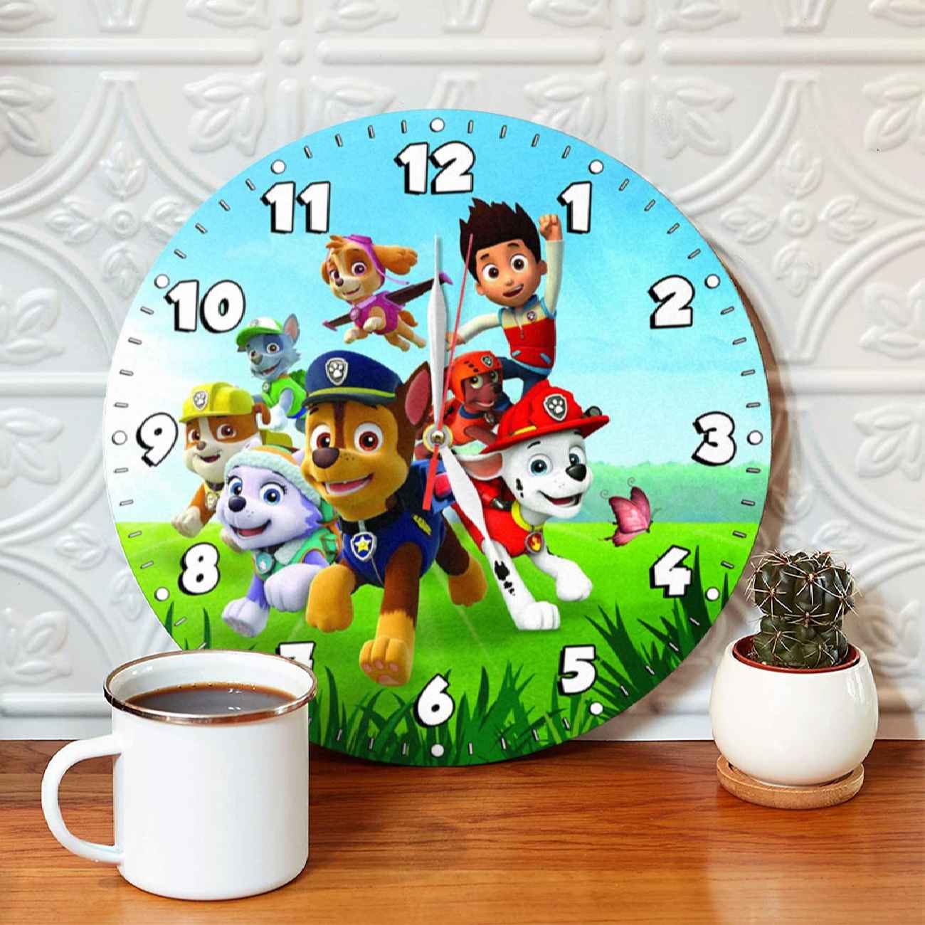 Price and Buy Wooden Nursery Wall Clock for Children’s Room with PAW Patrol Design - Image 5