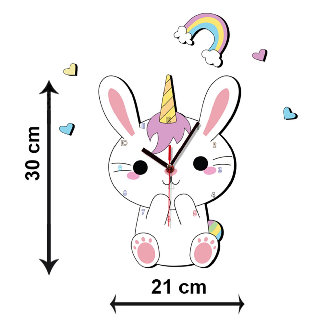 Price and Buy Wooden Nursery Wall Clock for Children’s Room with Rabbit Design - Image 4