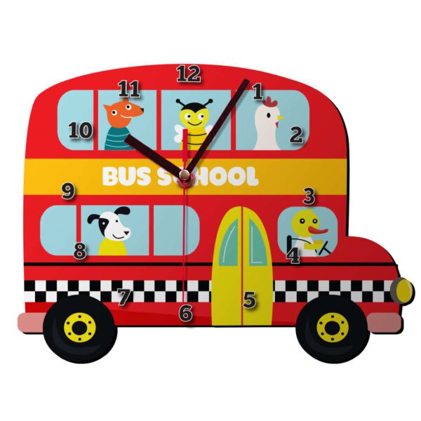 Price and Buy Wooden Nursery Wall Clock with Animal’s School Bus Design_68fff403bae52.jpeg Price and Buy Wooden Nursery Wall Clock with Animal’s School Bus Design