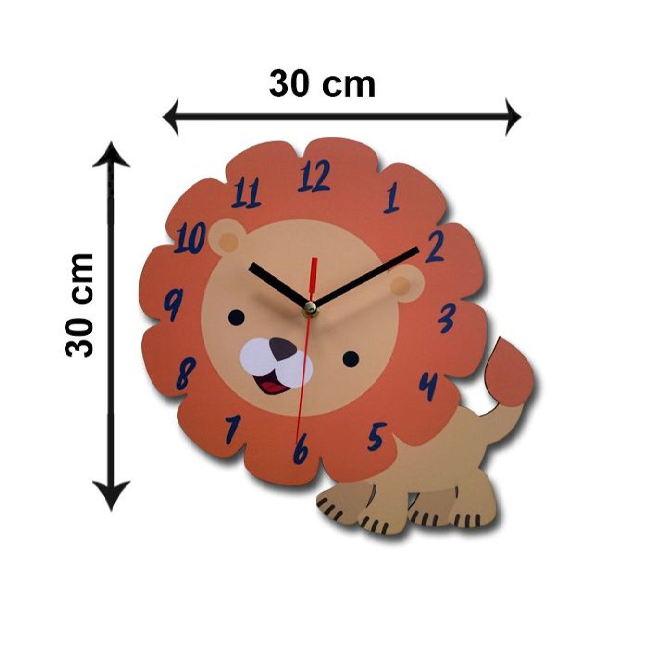 Price and Buy Wooden Nursery Wall Clock with Cute Lion Design - Image 3