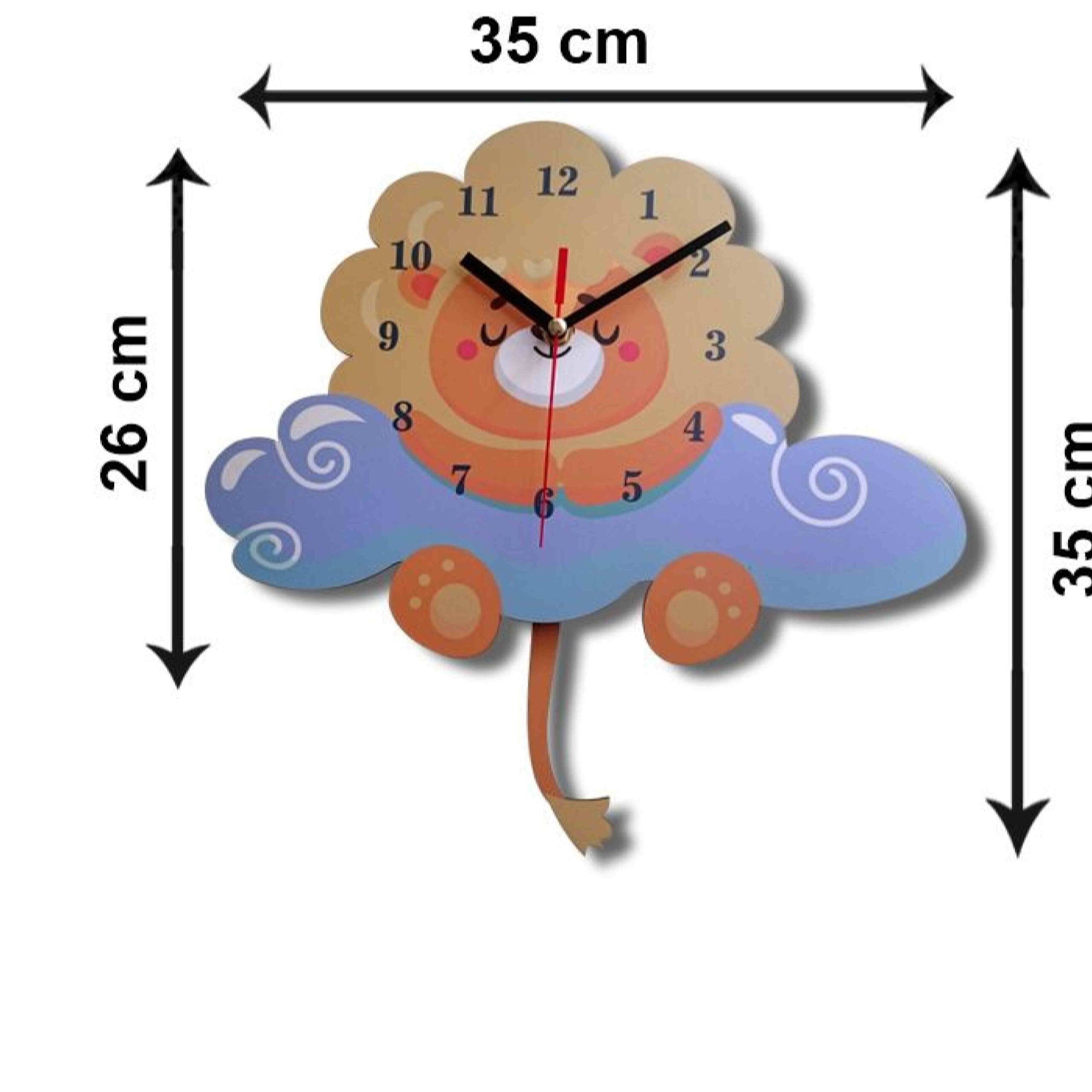 Price and Buy Wooden Nursery Wall Clock with Dream of Little Lion Design - Image 3