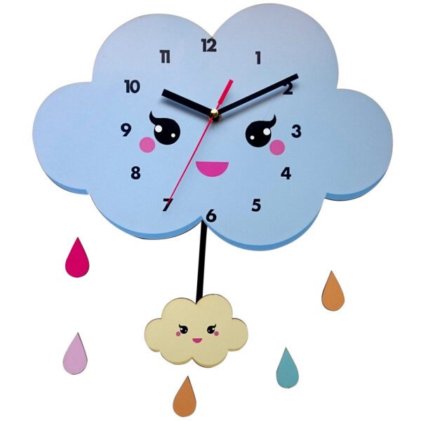 Price and Buy Wooden Nursery Wall Clock with  Happy Cloud Design_68fff481b0963.jpeg Price and Buy Wooden Nursery Wall Clock with  Happy Cloud Design