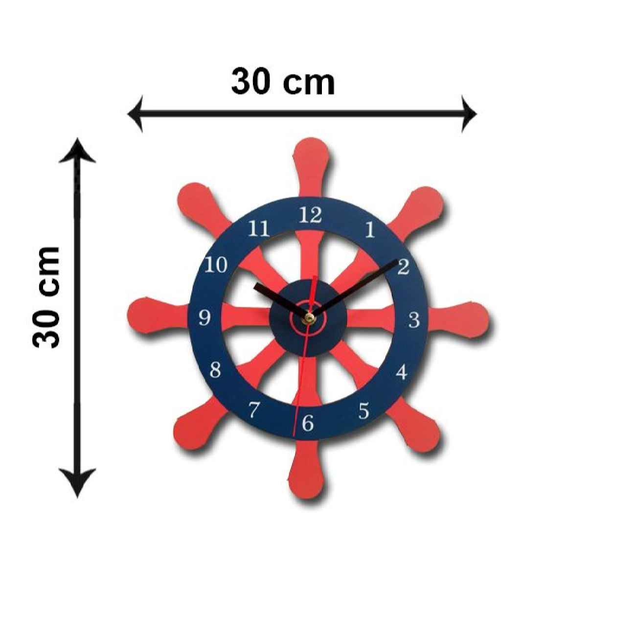 Price and Buy Wooden Nursery Wall Clock with Ship Wheel Design - Image 4