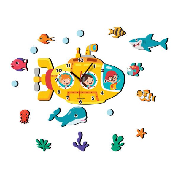 Price and Buy Wooden Nursery Wall Clock with Submarine Design_69003c755cf0e.jpeg Price and Buy Wooden Nursery Wall Clock with Submarine Design