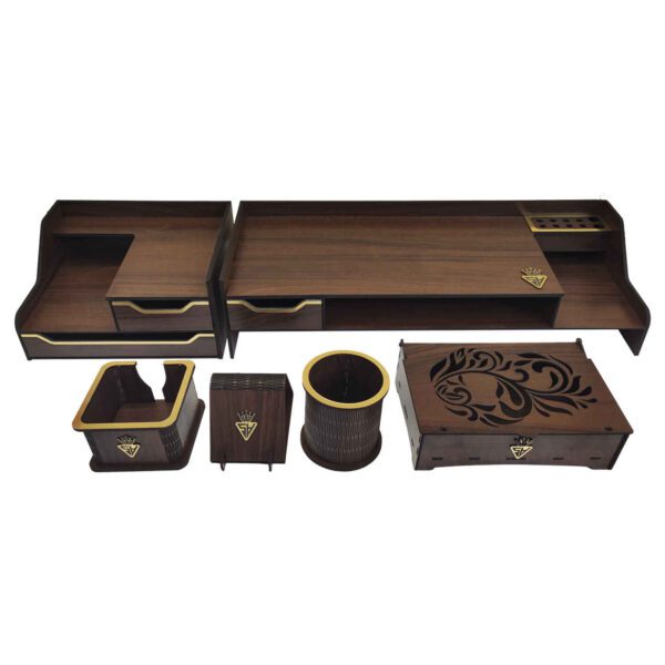 Price and Buy Wooden Office Desk Organizer Accessories – Model Parseh (6pcs)_68fd5a6eeace7.jpeg Price and Buy Wooden Office Desk Organizer Accessories – Model Parseh (6pcs)
